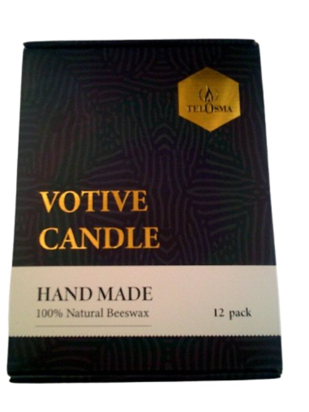 12-pack of TELOSMA brand votive candles New in the box (burn time 2 hours)